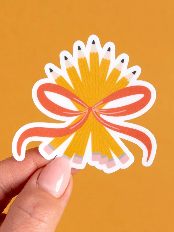Pencil Bouquet Bow Decal Sticker, 2 of 2