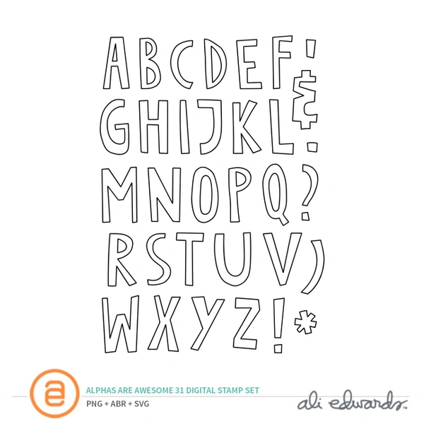 Alphas Are Awesome #31 Digital Stamp Set, 1 of 1
