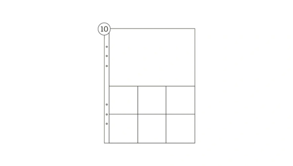 6×8 Page Protector Pack 4×6 Pocket + 2×2 Pockets (10 pack), 1 of 1