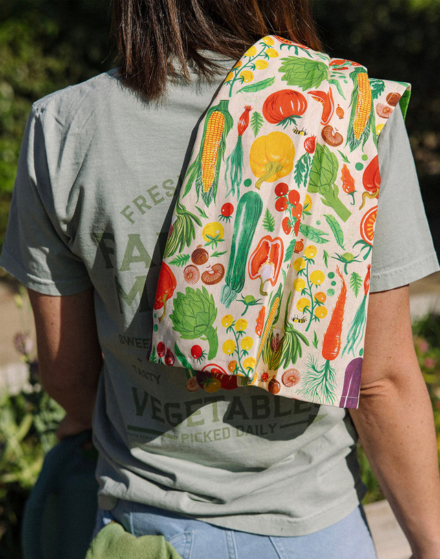 Vegetable Farmers Market Tea Towel, 3 of 8