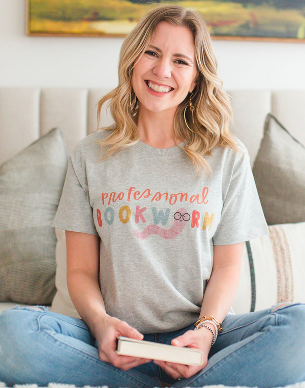 Professional Bookworm Tee - Ash, 1 of 4