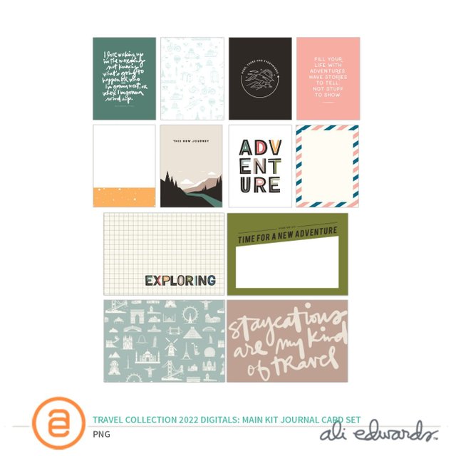 Travel Collection 2022 Digital Main Kit Journal Cards, 1 of 1