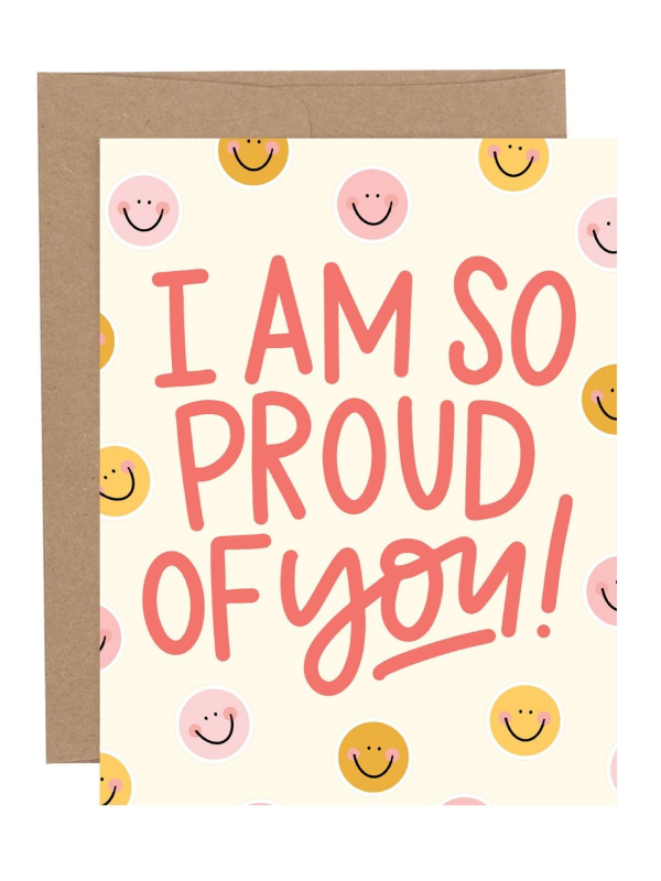 So Proud Smiley Congratulations Greeting Card, 1 of 1