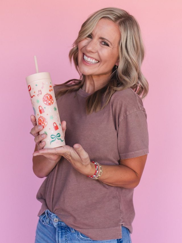 Life of a Book Girl 16oz Skinny Acrylic Tumbler - Peach, 1 of 4