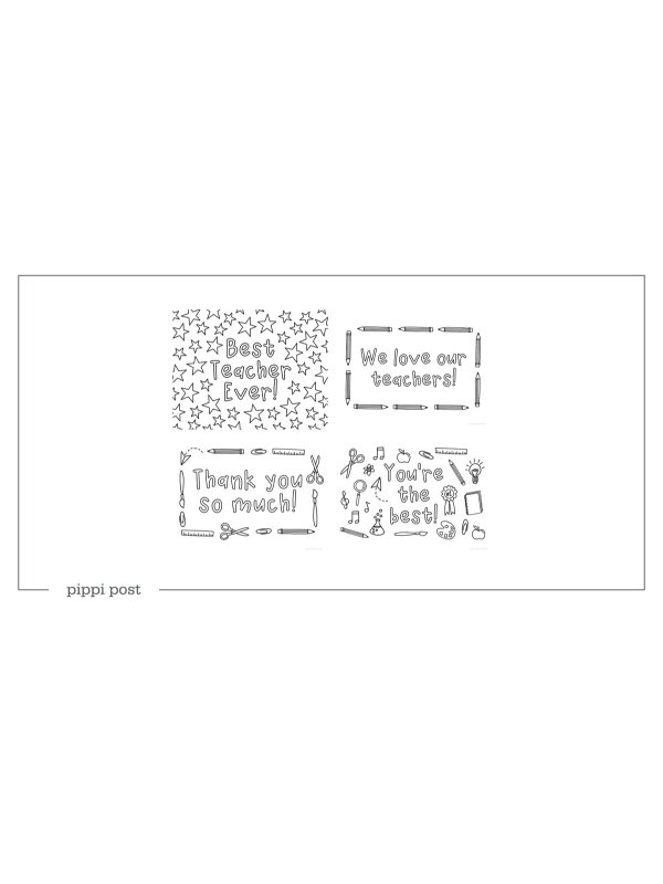 Digital Teacher Appreciation Posters + Coloring Pages	, 2 of 2