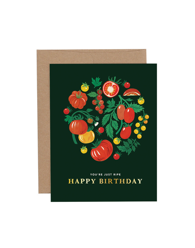 You're Just Ripe Tomato Birthday Greeting Card, 1 of 2