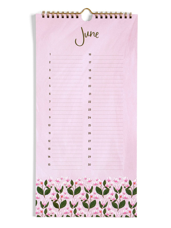 Celebrations by the Month Perpetual Wall Calendar - Floral, 3 of 6