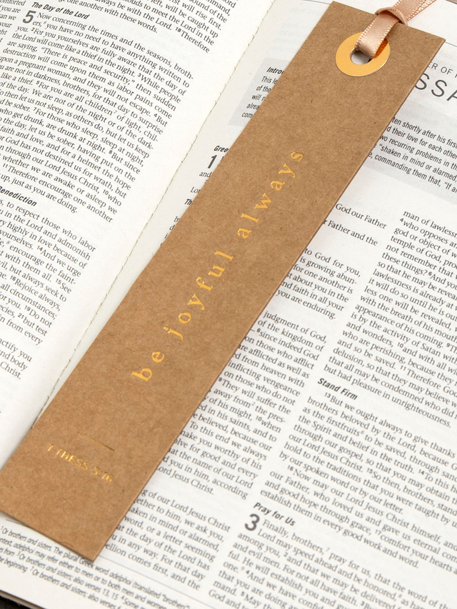 Be Joyful Always Scripture Bookmark, 1 of 2