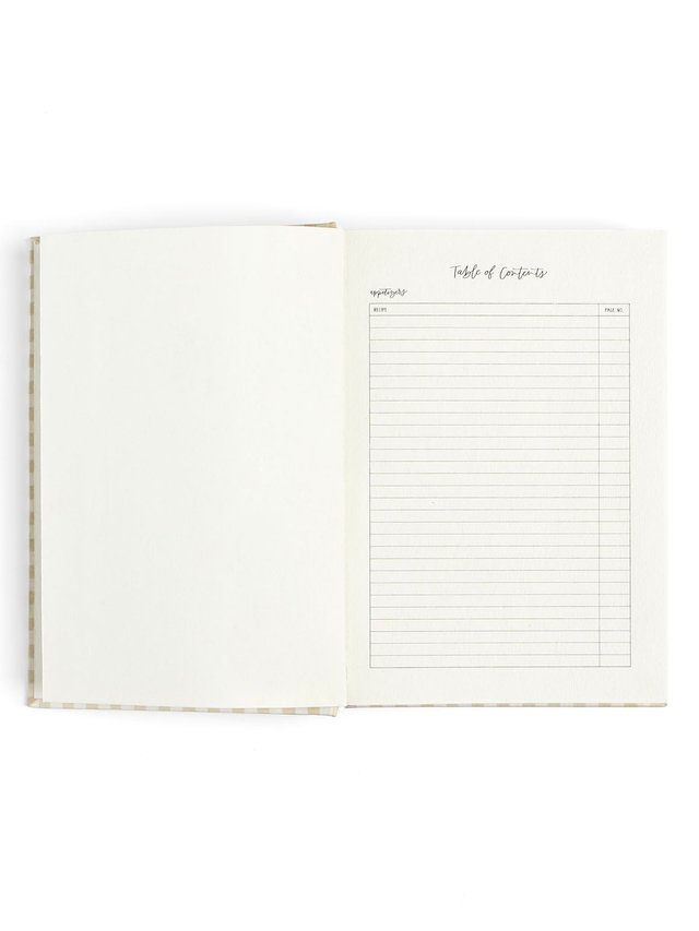 Beige Gingham Heirloom Recipe Book, 3 of 7