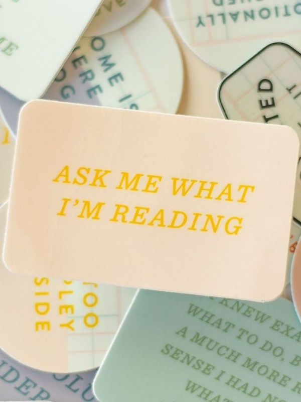 Ask Me What I'm Reading Decal Sticker, 2 of 2