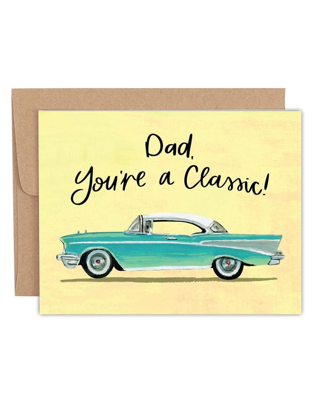 Classic Car Father's Day Greeting Card, 1 of 1