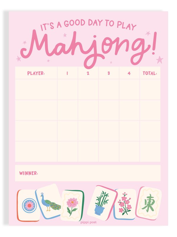 It's a Good Day to Play Mahjong 6×8 Scorekeeping Notepad, 1 of 1