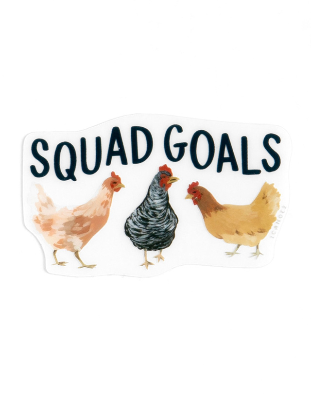 Squad Goals Clear Decal Sticker, 3 of 3