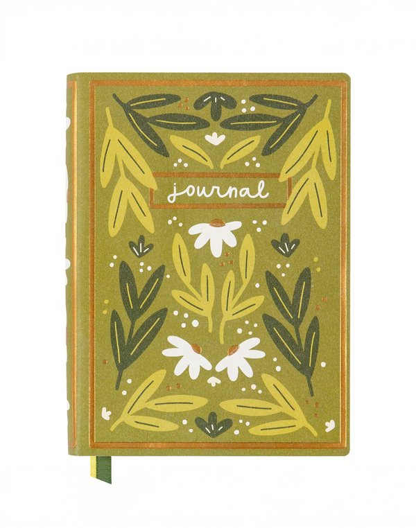 Green Floral 5×7 Lined Softcover Book Journal, 4 of 6