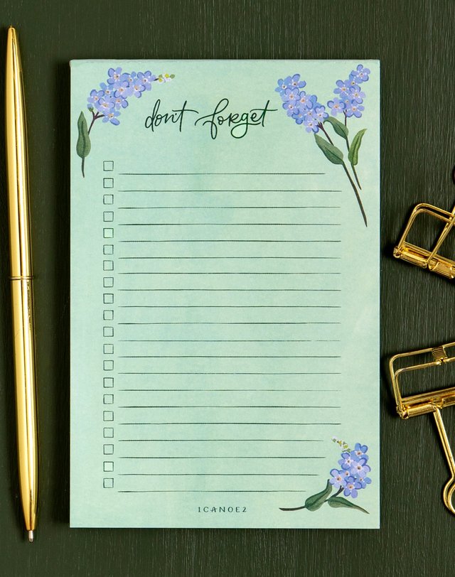 Forget-Me-Nots 4×6 To Do Notepad, 2 of 2