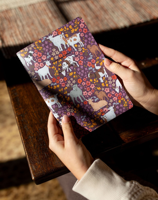 Goats & Flowers Stitched Notebook, 2 of 5