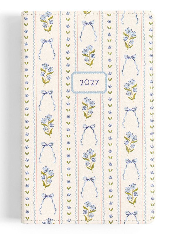 Blue Floral & Bows Petite Planner : 2027 Calendar Year, 5 of 14