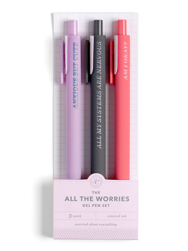 The All The Worries Gel Pen Set, 1 of 3