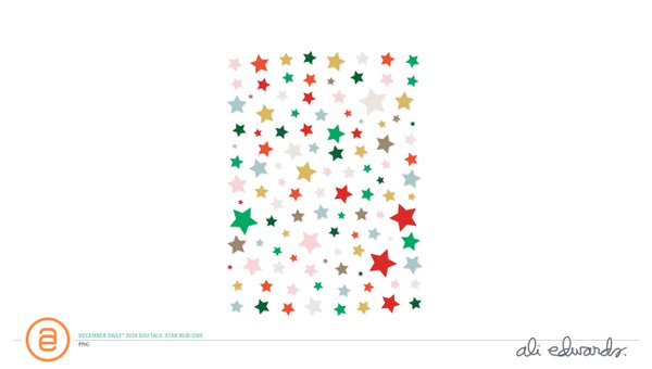 December Daily® 2026 Digital Star Rub-Ons, 1 of 1
