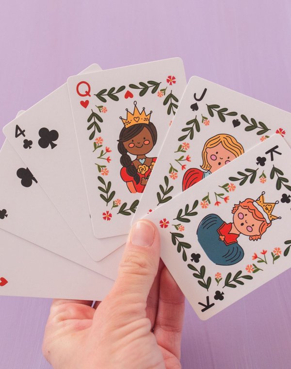 Lilac Library Card Deck Of Playing Cards, 5 of 7