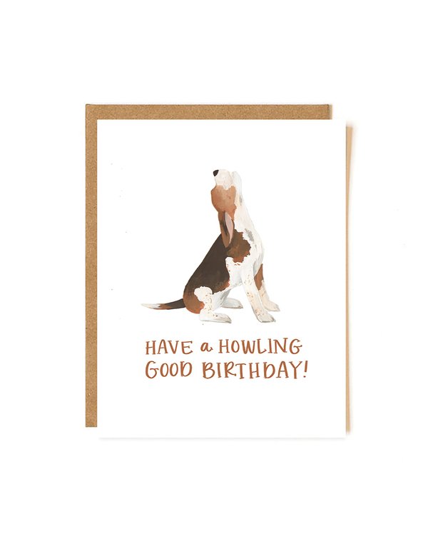 Howling Good Birthday Greeting Card, 1 of 1