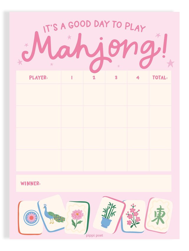 It's a Good Day to Play Mahjong 6×8 Scorekeeping Notepad, 1 of 1