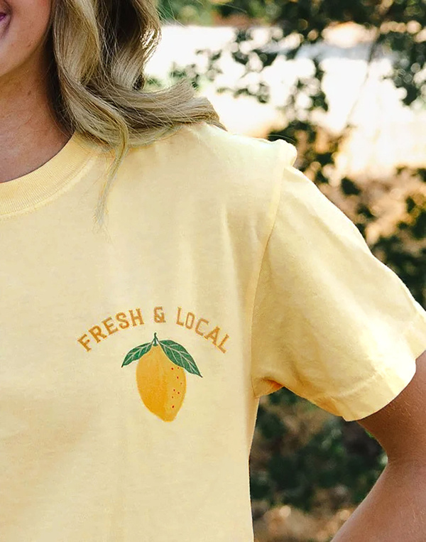 Lemon Grove Farmers Market Tee - Butter, 4 of 4