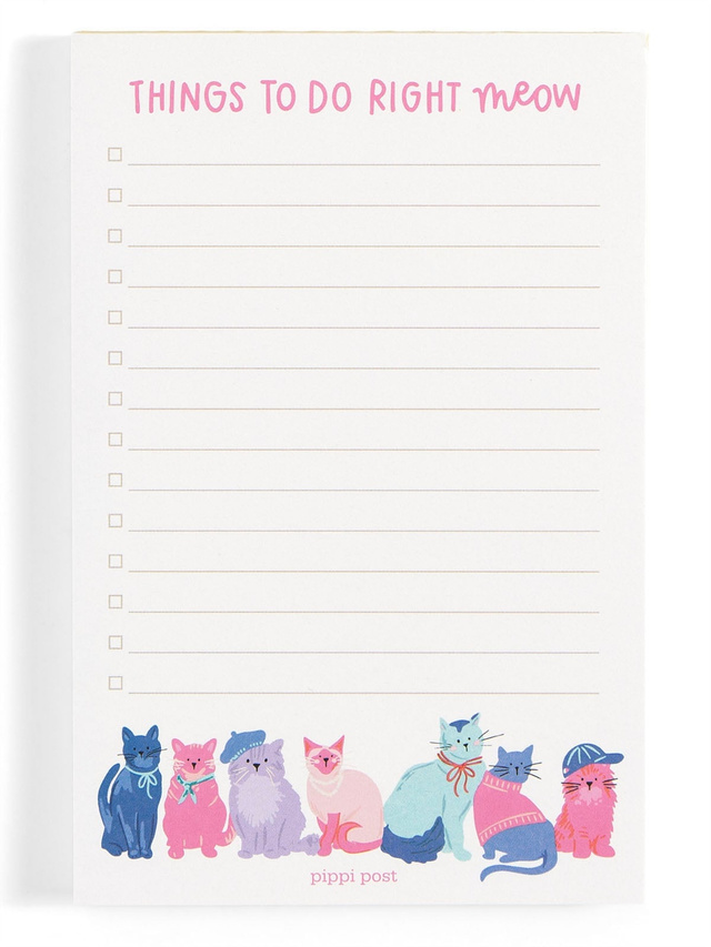 Things To Do Right Meow Cool Cats 4×6 To Do Notepad, 3 of 3