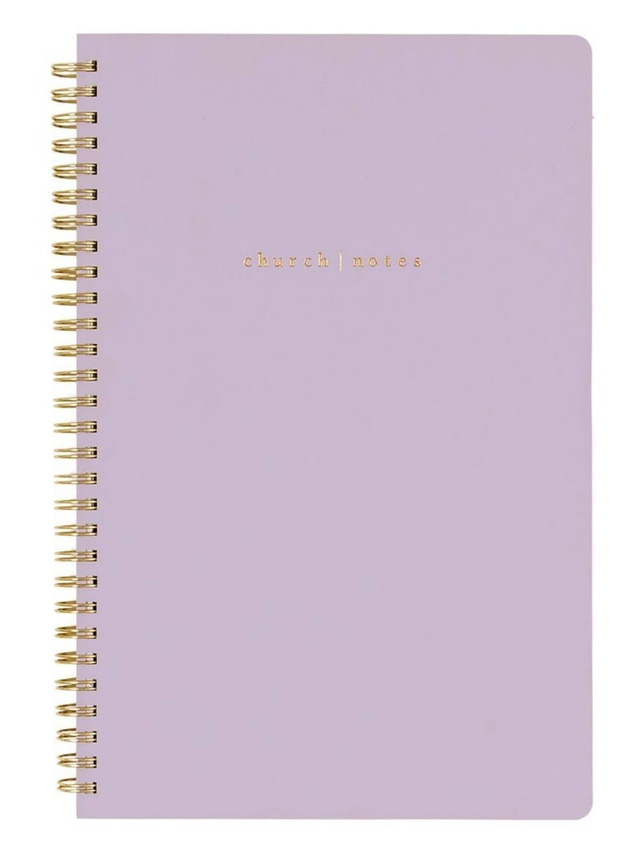Lilac Bible Study Spiral Notebook with Reference Maps, 1 of 9