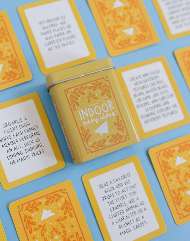 Indoor Busy Ideas Game - Deck of Cards + Storage Tin, 3 of 5