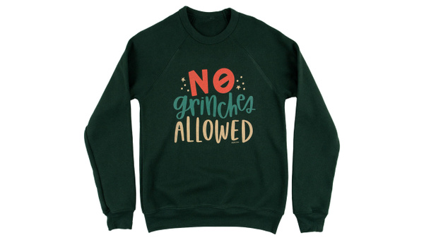 No Grinches Allowed Sweatshirt - Light Green, 4 of 4