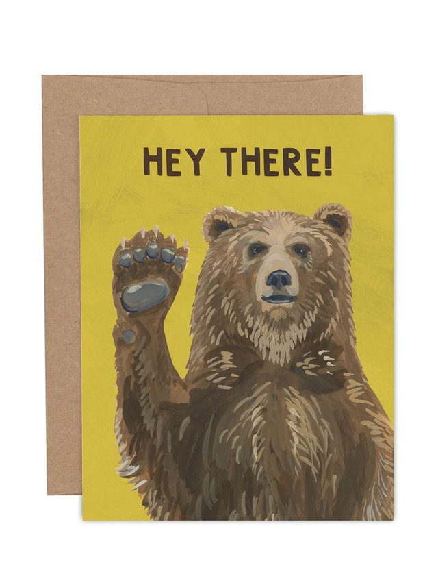 Hey There Bear Everyday + Friendship Greeting Card, 1 of 1