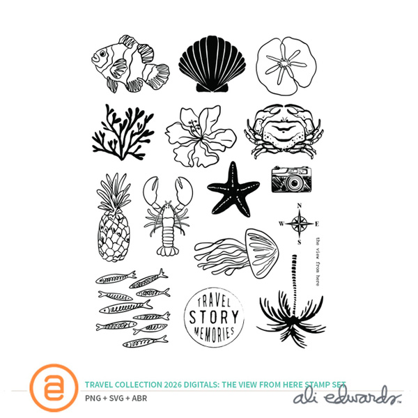 Travel Collection 2026 The View From Here Digital Stamp Set, 1 of 1