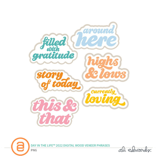 Day In The Life™ 2022 Digital Painted Wood Veneer Phrases, 1 of 1