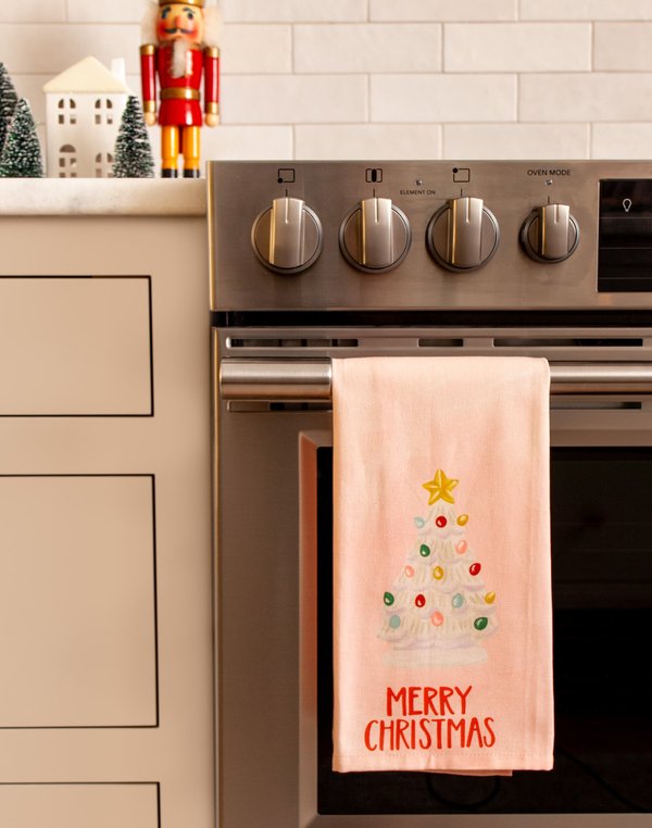 Vintage Christmas Tree Kitchen Towel, 2 of 4