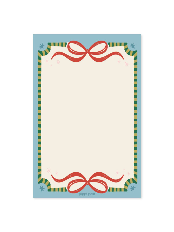 Christmas Coquette Bows 4×6 Notepad, 2 of 2
