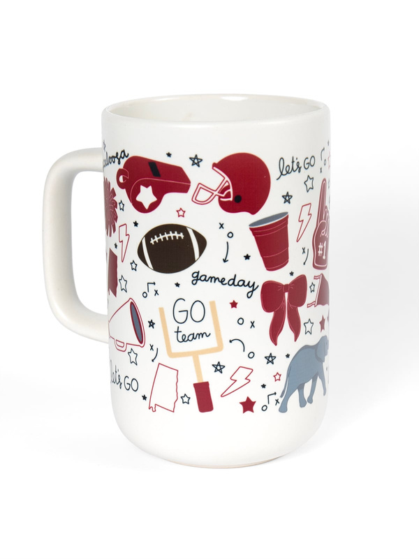 Tuscaloosa Football Game Day Tall Ceramic Mug, 2 of 3