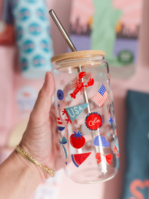 Coastal Americana Glass Can, 3 of 7