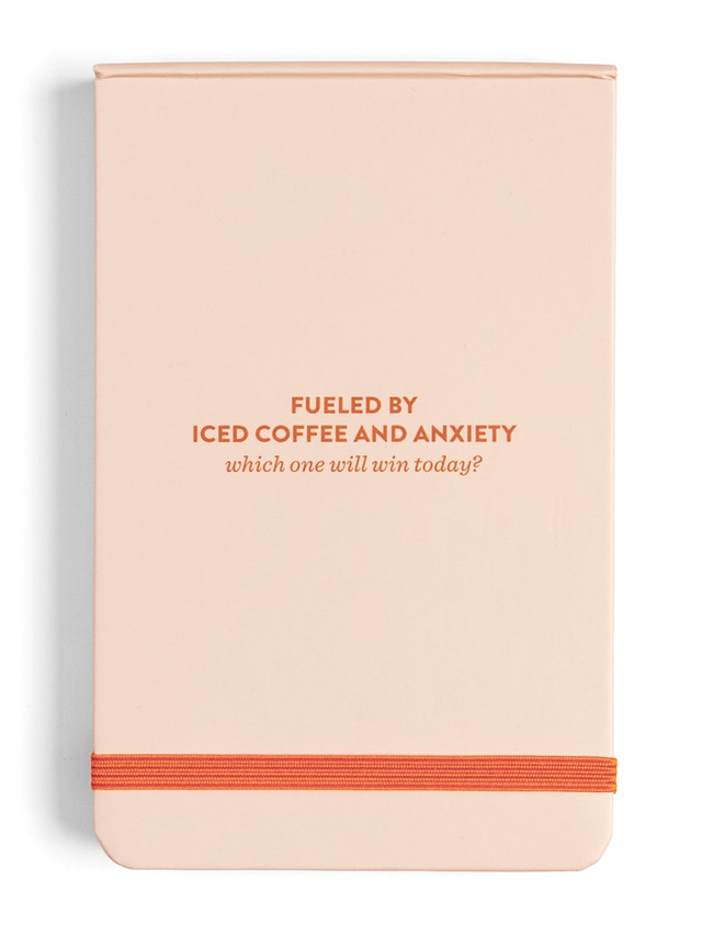 Fueled by Iced Coffee & Anxiety Lined Pocket Notepad, 1 of 3