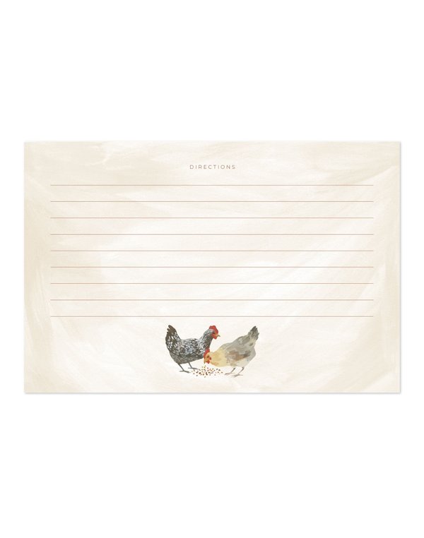 Chicken Meadows Tin Recipe Box, 3 of 3