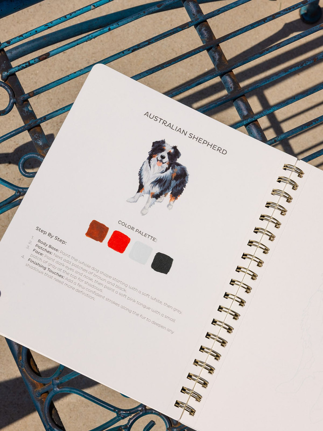 Furry Friends Dogs Learn-To-Paint Gouache Paint Book, 2 of 7