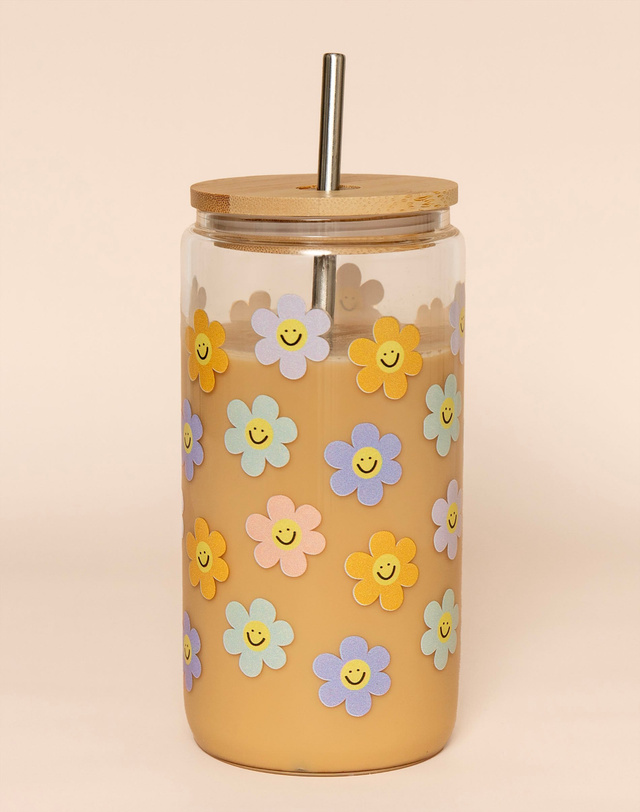 Happy Daisy Glass Can, 2 of 2