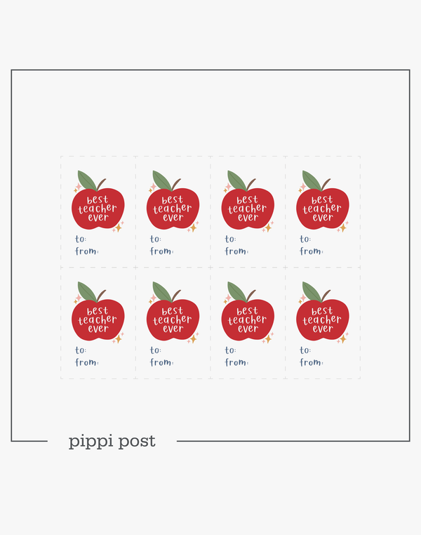 Best Teacher Ever - Digital Gift Tags, 1 of 1