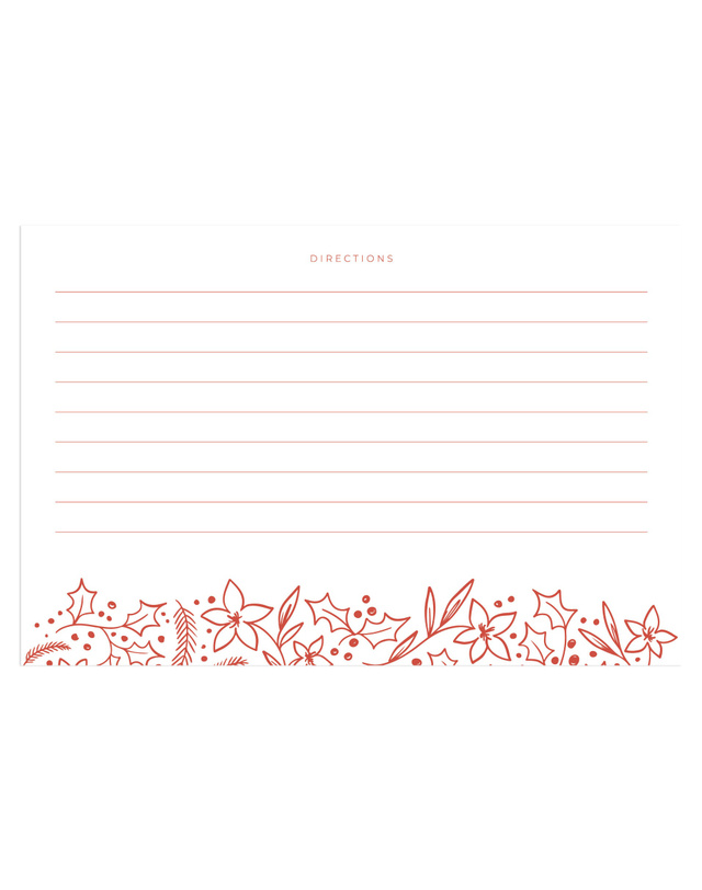 Holiday Floral Recipe Cards - Set of 50, 2 of 3