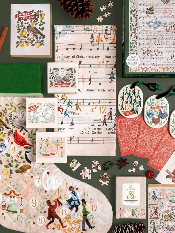 12 Days of Christmas - 50 Piece Mini Holiday Jigsaw Puzzles - Set of 12, 7 of 7
