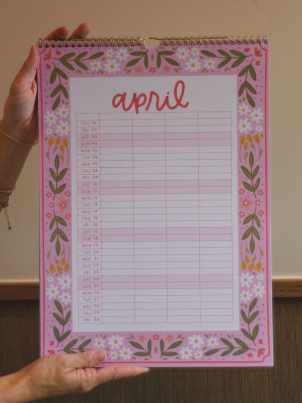 Family Planner 2027 Floral Spiral Hanging Wall Calendar, 4 of 10
