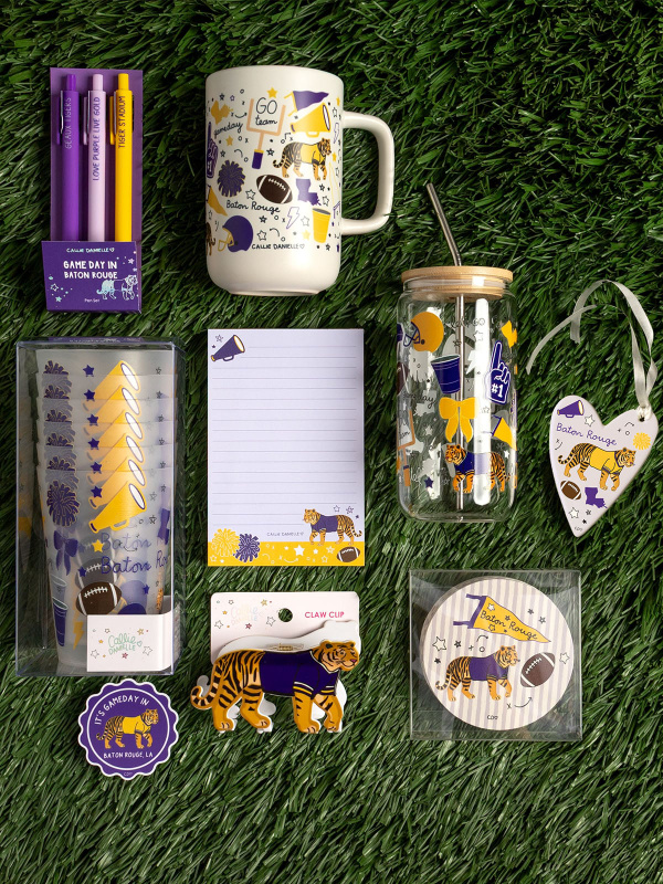 Baton Rouge Football Game Day Glass Can, 3 of 3