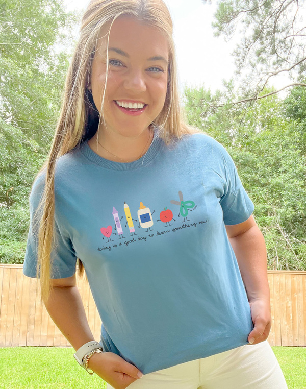 Good Day To Learn - Callie Tee - Infinity Blue, 1 of 2