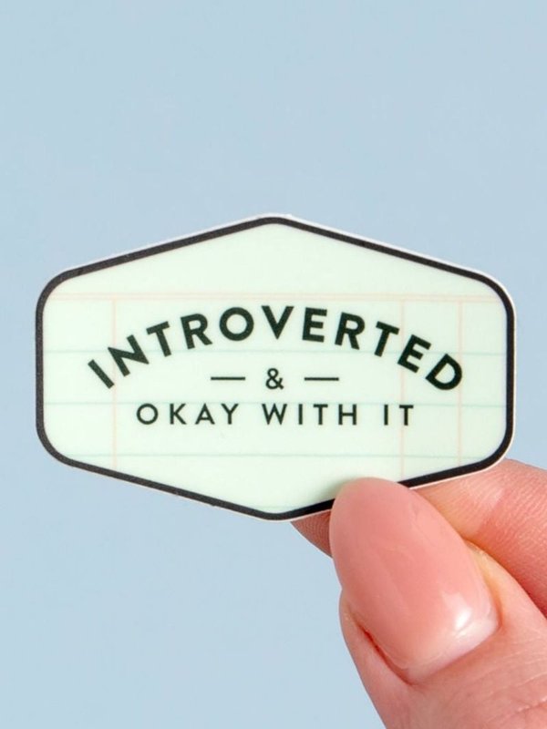 Introverted & Okay With It Decal Sticker, 3 of 3