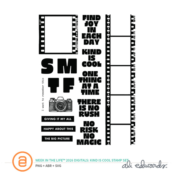 Week In The Life™ 2026 Kind Is Cool Digital Stamp Set, 1 of 1